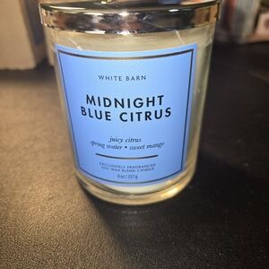 White Barn Midnight Blue Citrus Candle - Blue